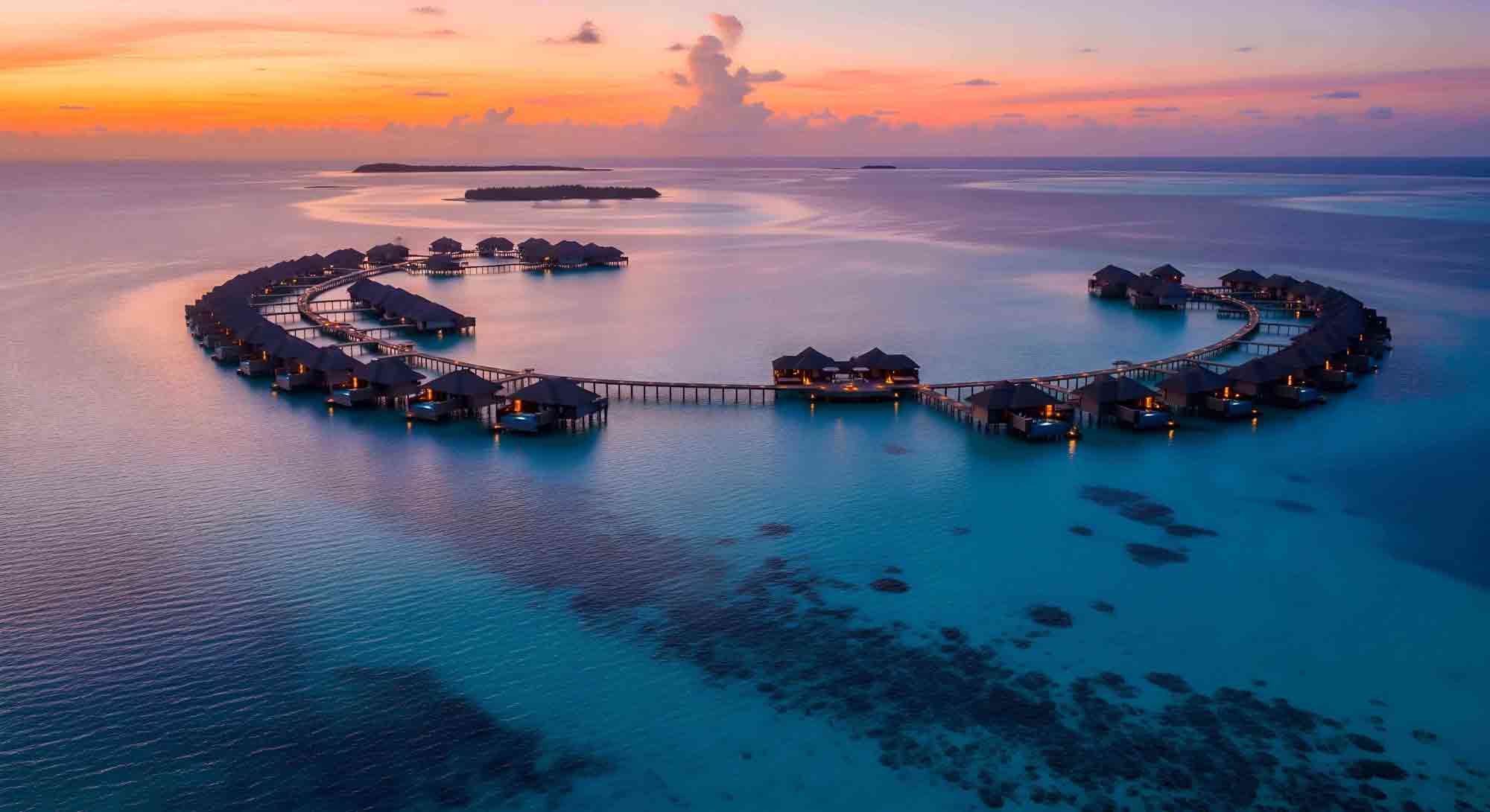 Overwater villas in Maldives